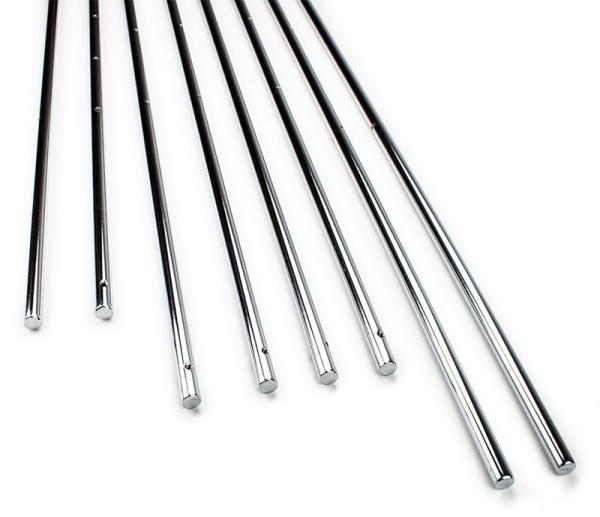 Silver Chromed Solid 5 / 8 Inch Steel Rods For Standard Foosball Tables