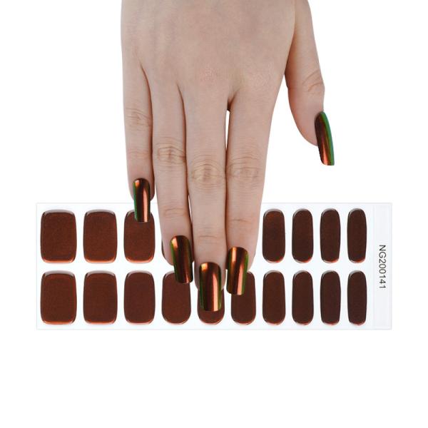 New Product semi-cured gel strips hot selling Chameleon Gel nail stickers