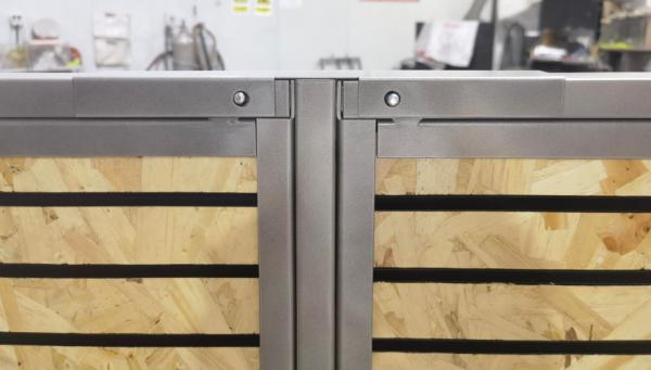 High Durability And Stability Wood Wall Display Rack Metal Frame