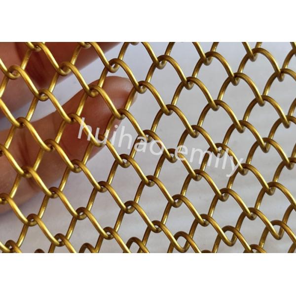 8x8mm Aperture Aluminum Metal Coil Mesh As Space Divider Curtain