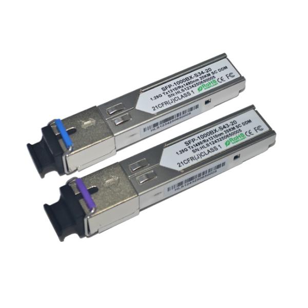 для LC и соединителей Sc одиночного модуля приемопередатчика WDM SFP волокна 1.25G SFP
