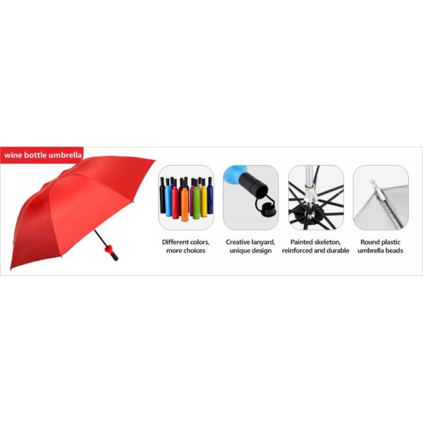 Customized Creative Solid Color Portable Folding Umbrella for Patio Garden and Outdoor