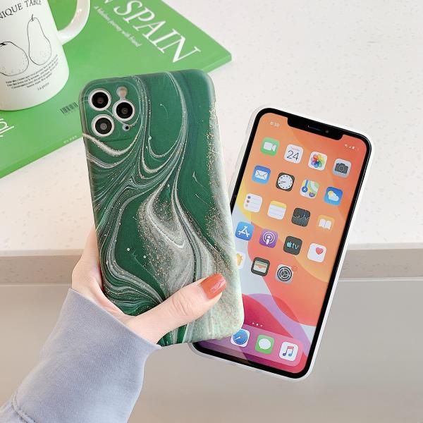 IMD Marble Geography Phone Cover TPU Gel Shockproof Dust Free For Iphone 7 8 Plus