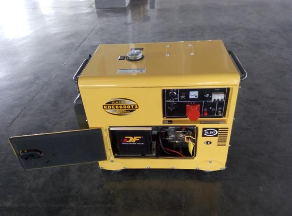 Key Start Soundproof Small Diesel Generators Air Cooled Three Phase KDE8600T3