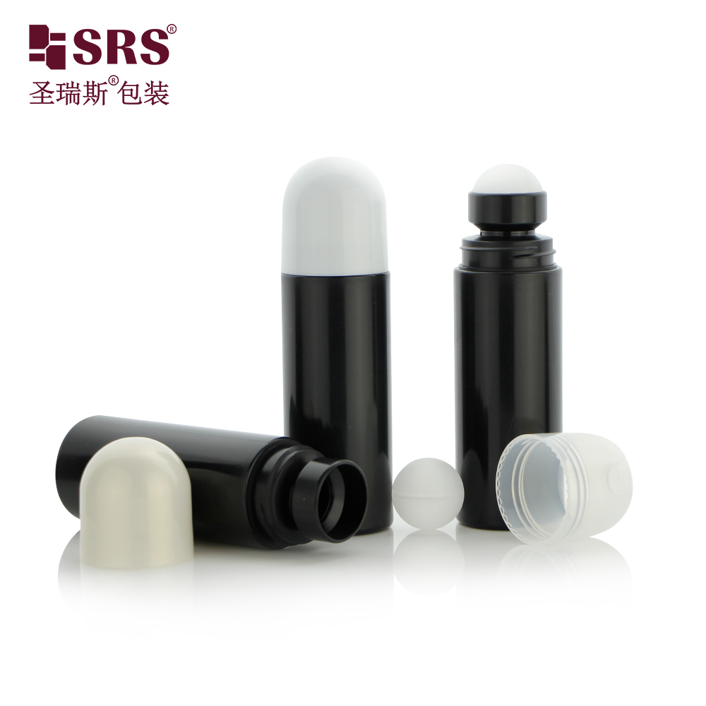 RPPD 3 oz Customized Black Bottle With Dome Cap For Men Cooling Relief Gel Roller Bottles