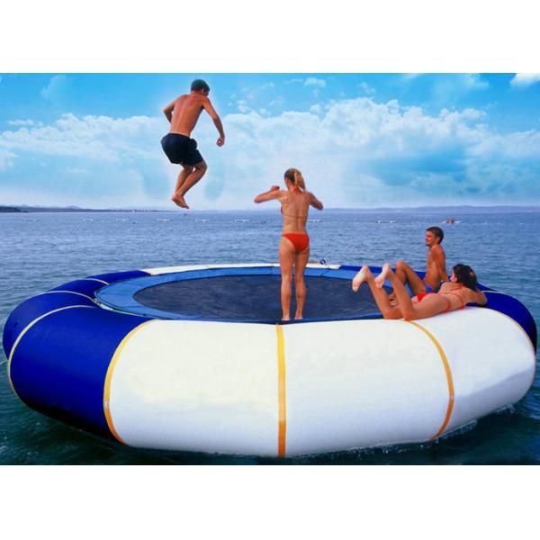 Yellow Inflatable Water Park Toys / Outdoor Inflatable Water Trampoline 5.2*5.2*0.9M