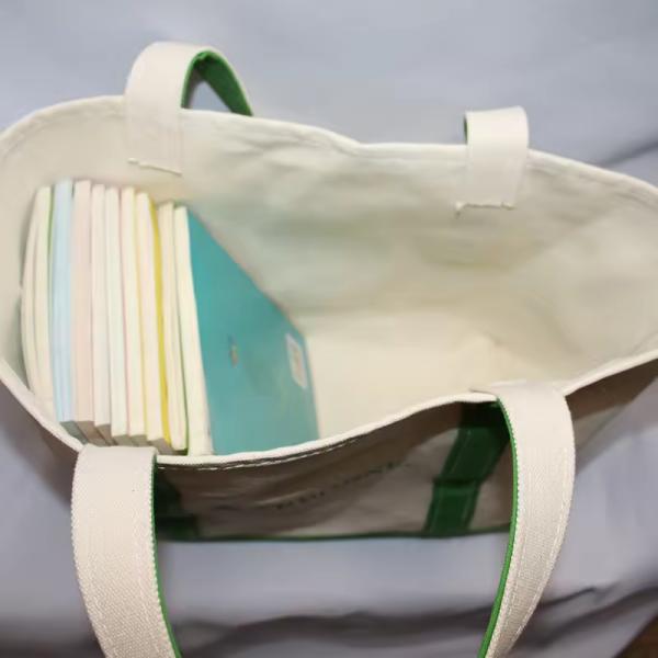 Oversized Eco Friendly Cotton Canvas Tote Bag with Custom Printed Logo Soft-loop Style