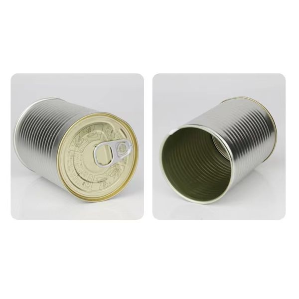 Empty Metal 502#401#Round Tin Can for Ketchup Packing With Easy Ring Lids Body Welding Milk Powder Soybean Packing Jars