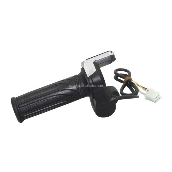 Pantalla LCD de manillar para bicicleta eléctrica, acelerador de giro para scooter con bloqueo de llave, accesorios para bicicletas eléctricas y scooters eléctricos