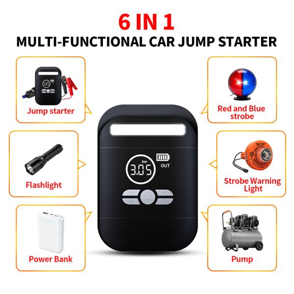 Battery Powered Automobile Jump Starters Portable 8000MAh Car Jump Starter Power Pack