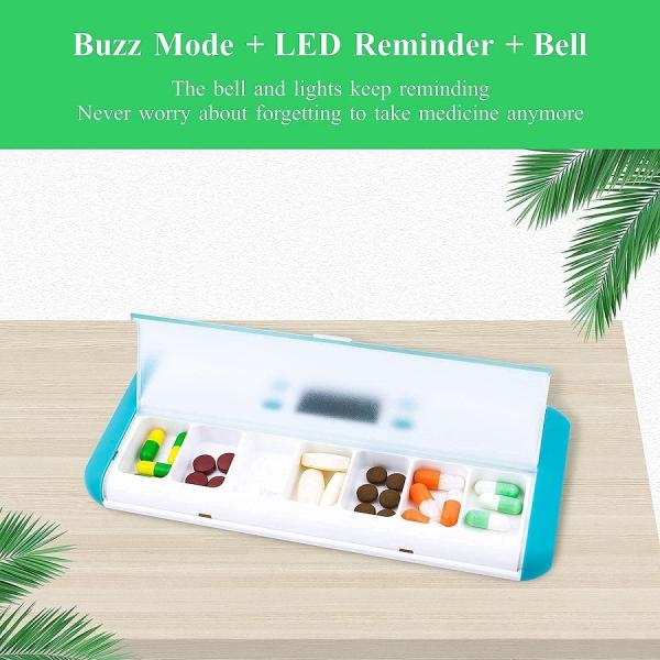 Genuine Dispenser Electronic Smart Box reminder Lock Medicine Case with LED Electronic Timing Dispenser