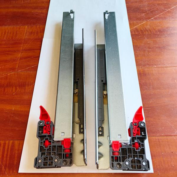 370mm Cabinet Depth Hidden Bottom Mount Drawer Slides with Soft Close and Push Open