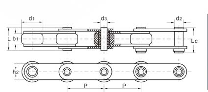 OEM ODM HP Hollow Pin Heavy Duty Conveyor Chain Stainless Steel
