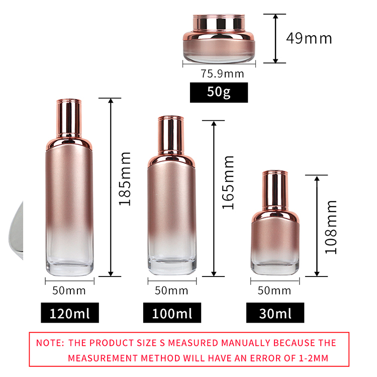 ABS КАК косметические упаковывая бутылки стекла квадрата контейнеров 30ml 50ml