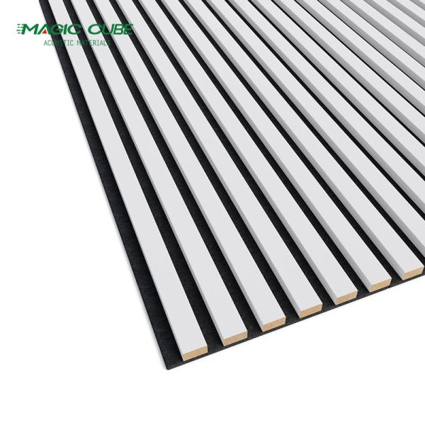 Fr MDF Face Material Contemporary Design Akupanel Slatted Acoustic Wood Veneer Panels