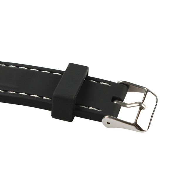 SHX Classic Black Quartz Watch · 40mm Dial Diameter With Leather Strap And Buckle