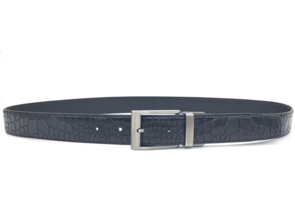 Mens Formal Suit Belt Reversible Leather 1-3/8”（35mm）Wide 1 For 2 Rotate Buckle