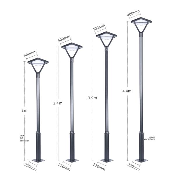 освещение ландшафта квадрата света сада тела IP65 20W 5V алюминиевое солнечное для вилл