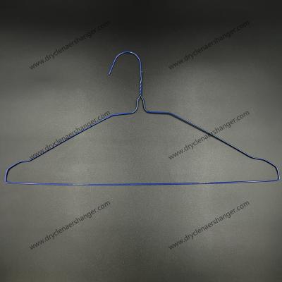 Upgrade Your Dry Cleaning Services With 16inch 40cm Dry Cleaner Wire Hangers In Blue