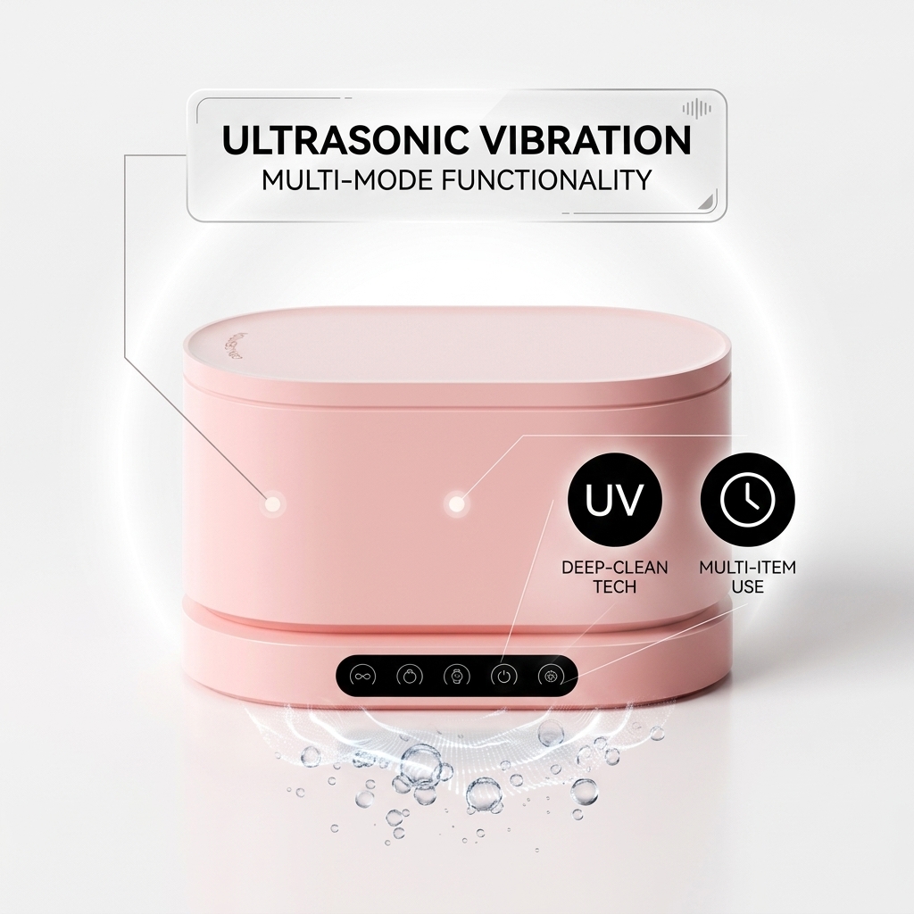 Low Voltage Mini Ultrasonic Cleaner 450ml 46kHz GT-X5SE Jewelry Glasses Watch Cleaning Machine