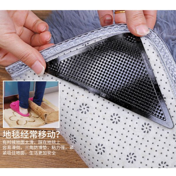 Carpet Dots Anti Slip Rug Pad Gripper Rug Pad Gripper Bathroom Household Carpet Reusable Slip-resistant Adhesive Non-slip Mat