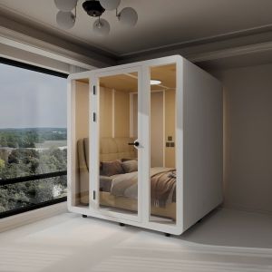 Portable Modular Office Pod with 20-45dB Noise Reduction for Professional Workspaces