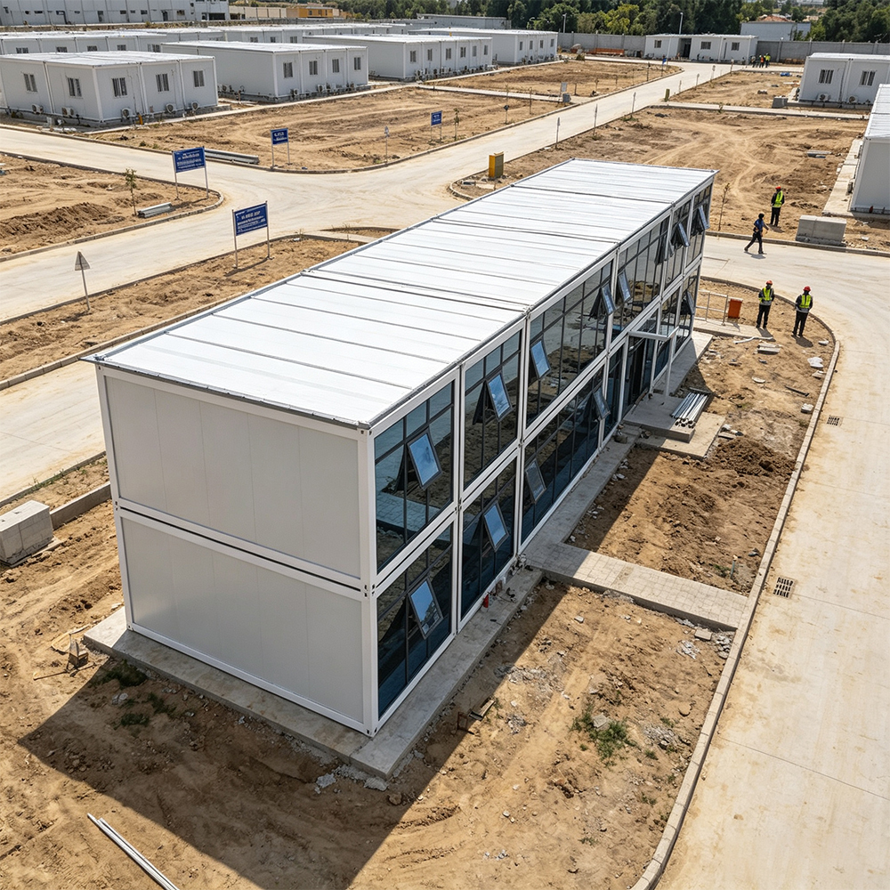 Modular Warehouse Storage Fast Install Steel Frame Container House With Reusable Design for Factory Expansion
