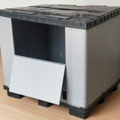 Logistic Plastic Pallet Box 300kg Capacity Collapsible Moving Boxes Durable