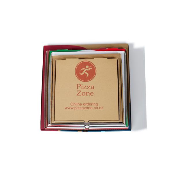 Factory Made Design Size logo  Reusable pink 6 7 8 9 10 Inch Corrugated Paper Food Packaging Dough Cone Pizza-box with Window