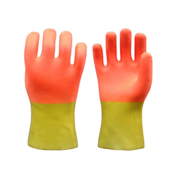 Chemical Proof PVC Coated Gloves Non Toxic For Machinery Manufacturing