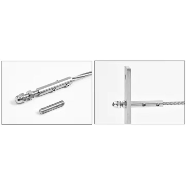 Customizable Polished Finish Stainless Steel Cable Railing Tensioner for Widely Usage