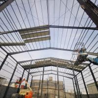 O armazenamento de construção do armazém claro da construção de aço de H pré-fabricou a construção com disposição espaçoso