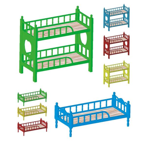 Preschool Furniture Plastic Bunk Bed Nursery Classroom Furniture With Different Color And European Standard