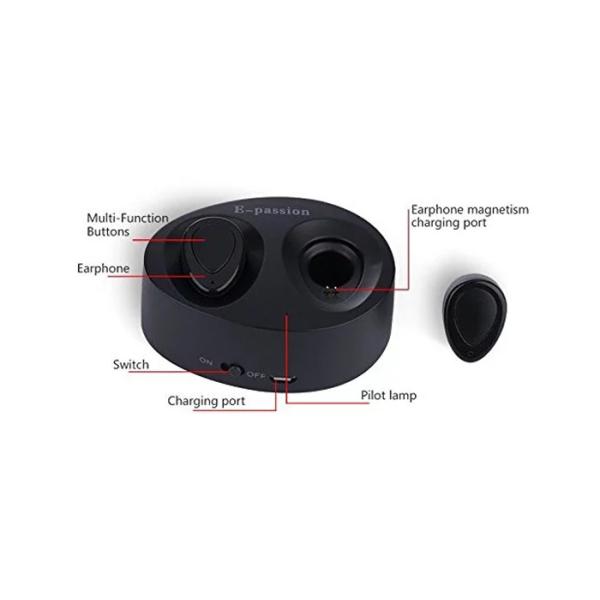55mAh Mini Wireless Earphones , Auto Pairing True Wireless Stereo Earphones