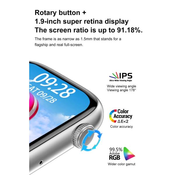 IP67 Touch Screen Smartwatch Waterproof Sport Blood Pressure Heart Rate Monitor