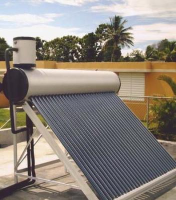 Controller Enhanced Compact Pre-Heated Solar Hot Water Heater System with Copper Coil
