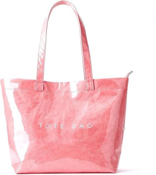 Fashion Casual Street Reusable Environmental Handbag Zipper Tote Bag, Kraft Paper Beach Bag Large Hobo Carry All Travel Shopping Handbag Plastic Shoulder Bag