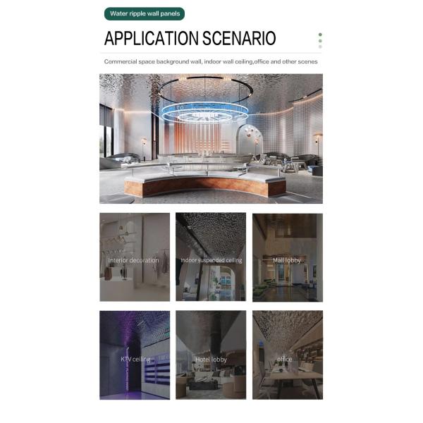 PVC квадрата покрыл панели стены волокна панели пульсации воды бамбуковые