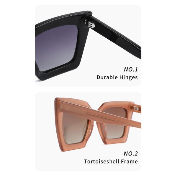 Солнечные очки прочные, стекла ацетата полной оправы квадратные теней глаза кота слишком большие