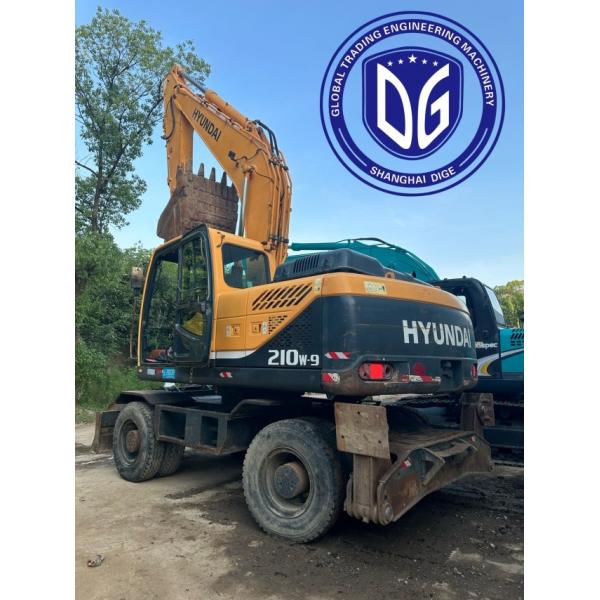 210W-9 Классический Hyundai использованный колесный экскаватор оригинальный из Японии 21тонный колесный экскаватор