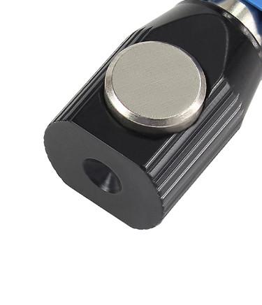 Blue SC Bare Fiber Optic Adapter Metal Round Type For Bare Fiber Testing