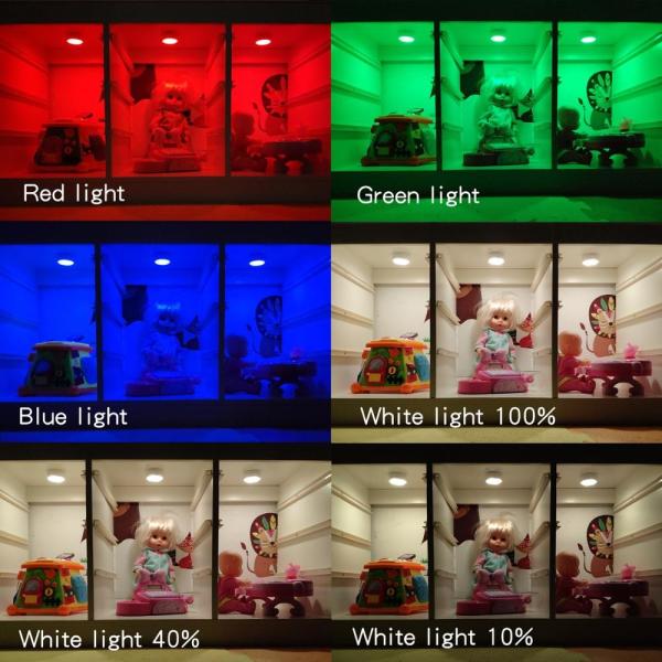 RoHS 4000k Dia65mm*25mm Remote Control Under Cabinet Light