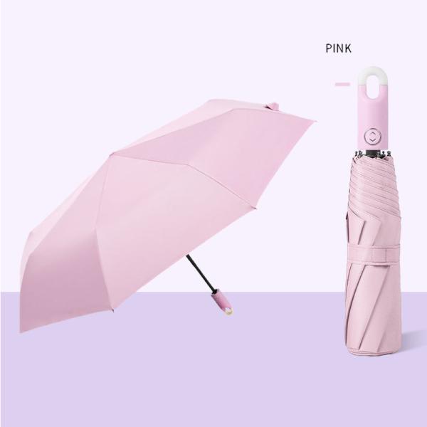 Wholesale Full automatic Lock Handle Triple folding Multi Colors Umbrella Dropship Accept