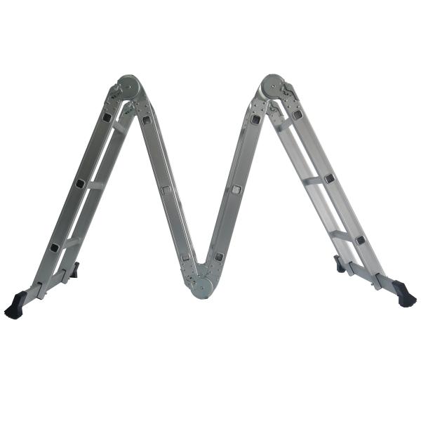 A Frame Durable  Foldable Aluminum Ladder 4x3  Easy Storage And Transport