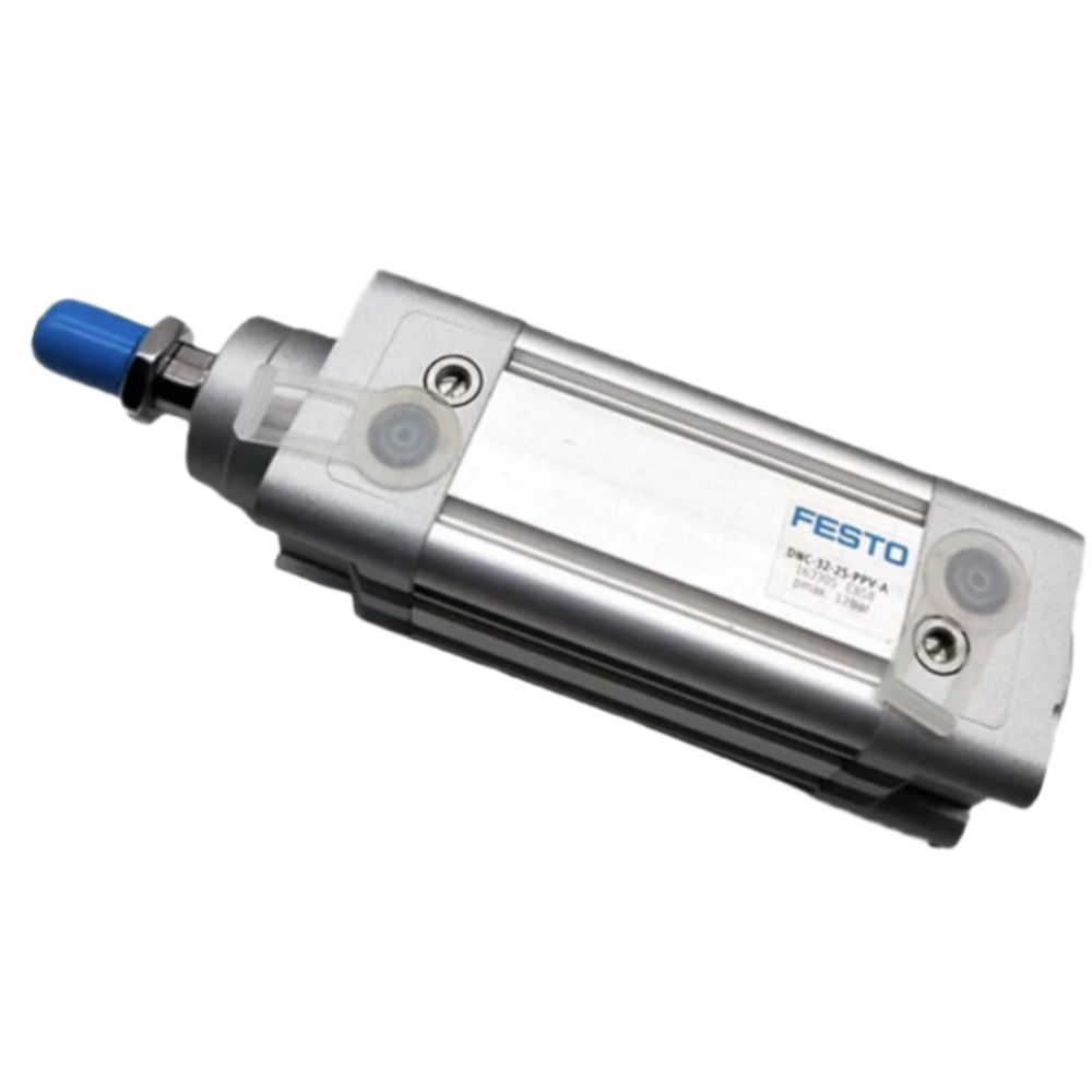 Extra Long Stroke FESTO DNC32-200-PPV-A 163312 Double Acting Pneumatic Cylinder 32mm Bore With Dual-end Independently Regulatable PPV Air Cushion