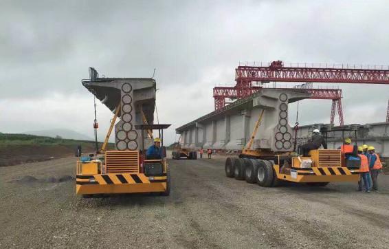 200 Tons Four Axle Trailer , Girder Bridge Trailer For Transport Bridge