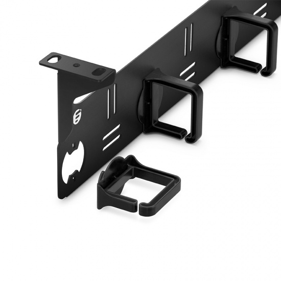 Черный 1U 12 портов сетевой шкаф стойки монтаж кабельного управления кабельного организатора для структуры