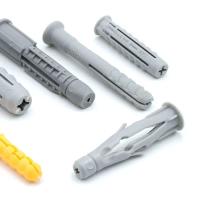 Capacidade de carga de plástico personalizado de ancoragem de parede plug expansão de plástico parafusos de ancoragem com parafuso de acoplamento prego
