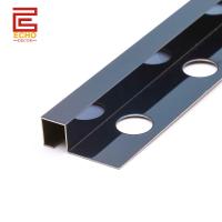 Carré bord de tuile en acier inoxydable paroi de tuile de fin de paroi noir