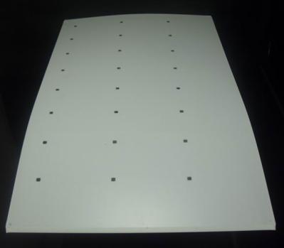 Feuille en PVC / PETG RFID HF Inlay 3 x 7 contenant un module RFID et une antenne